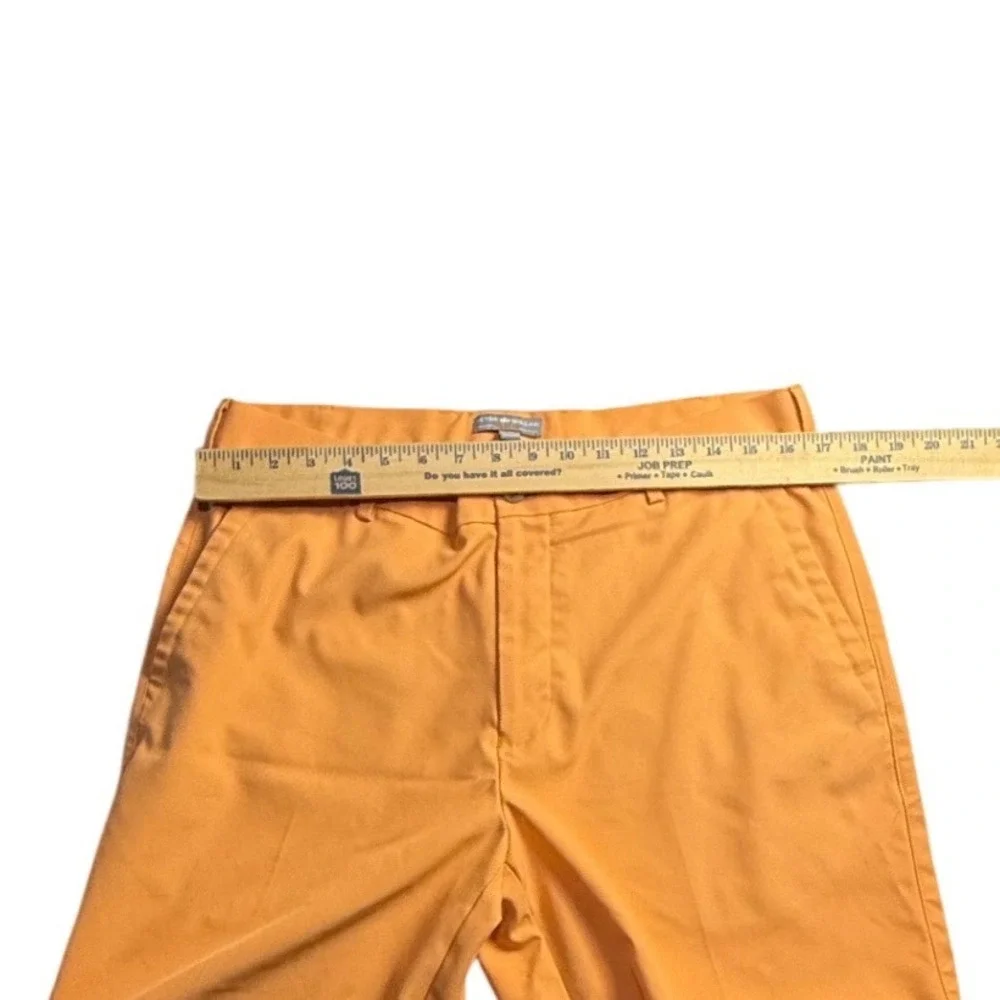 Peter Millar Wicking Walking Shorts Mens 34 Orange Flat Front Golf 9 Inseam-2325